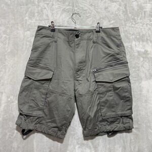 G Star Raw Cargo Shorts Mens 35 Gray Utility Streetwear Workwear Casual Everyday